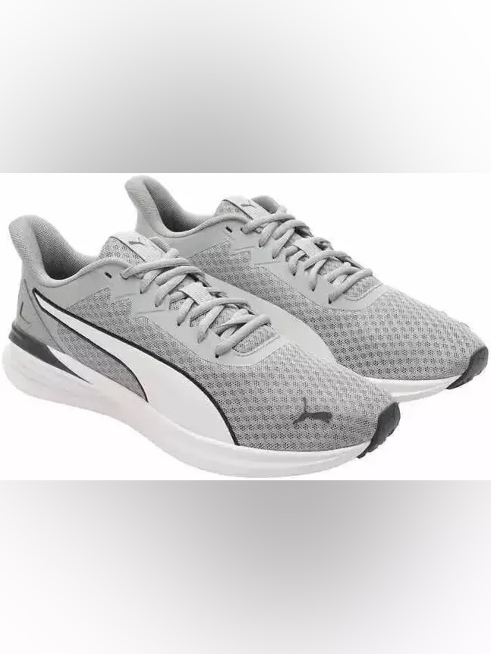 ❤️Puma Men's Light Gray Mesh Lace-Up Sneakers Athletic Shoe New size 13